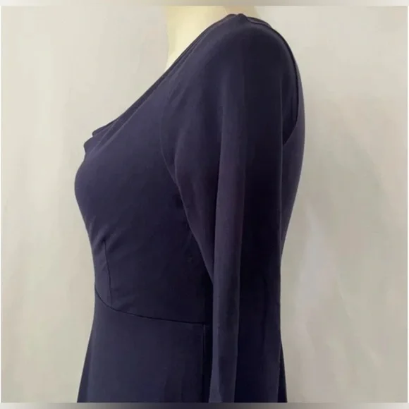 Eileen Fisher Elegant Navy Blue Women's Dress - Picture 3 of 7